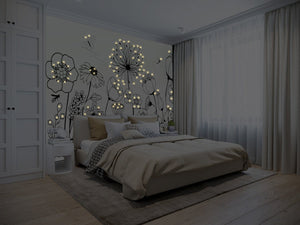 Décor Fleurs Noir & Blanc