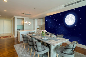 1 pièce Décoration suspendue à détail étoile et lune mur argent scintillant  artificiel cristal pour domicile, Mode en ligne