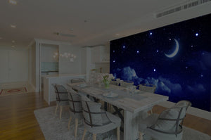 Décor Croissant de Lune Etoilé