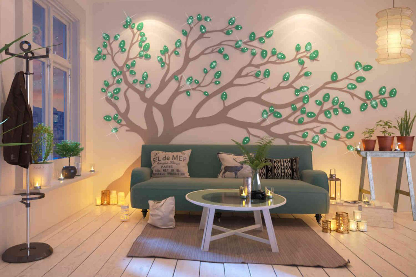 Coffret Décor Mural Arbre 3D à LED