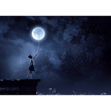Charger l&#39;image dans la galerie, Décor Jeune Fille et La Lune