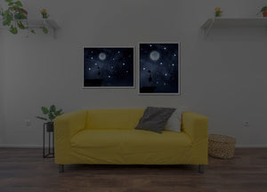 Décor Jeune Fille et La Lune