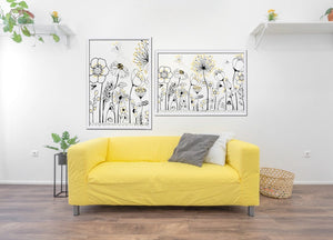 Décor Fleurs Noir & Blanc