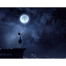 Charger l&#39;image dans la galerie, Décor Jeune Fille et La Lune