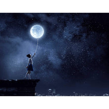 Charger l&#39;image dans la galerie, Décor Jeune Fille et La Lune